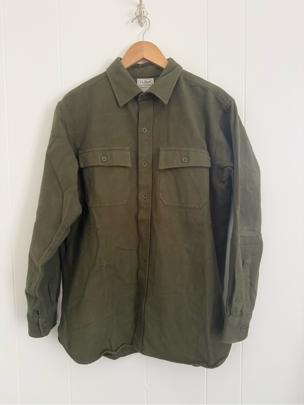 L.L. Bean Olive Green Utility Shirt